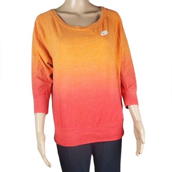 Nike Orange Ombrie Light Weight Sweatshirt - Picture 1 of 6